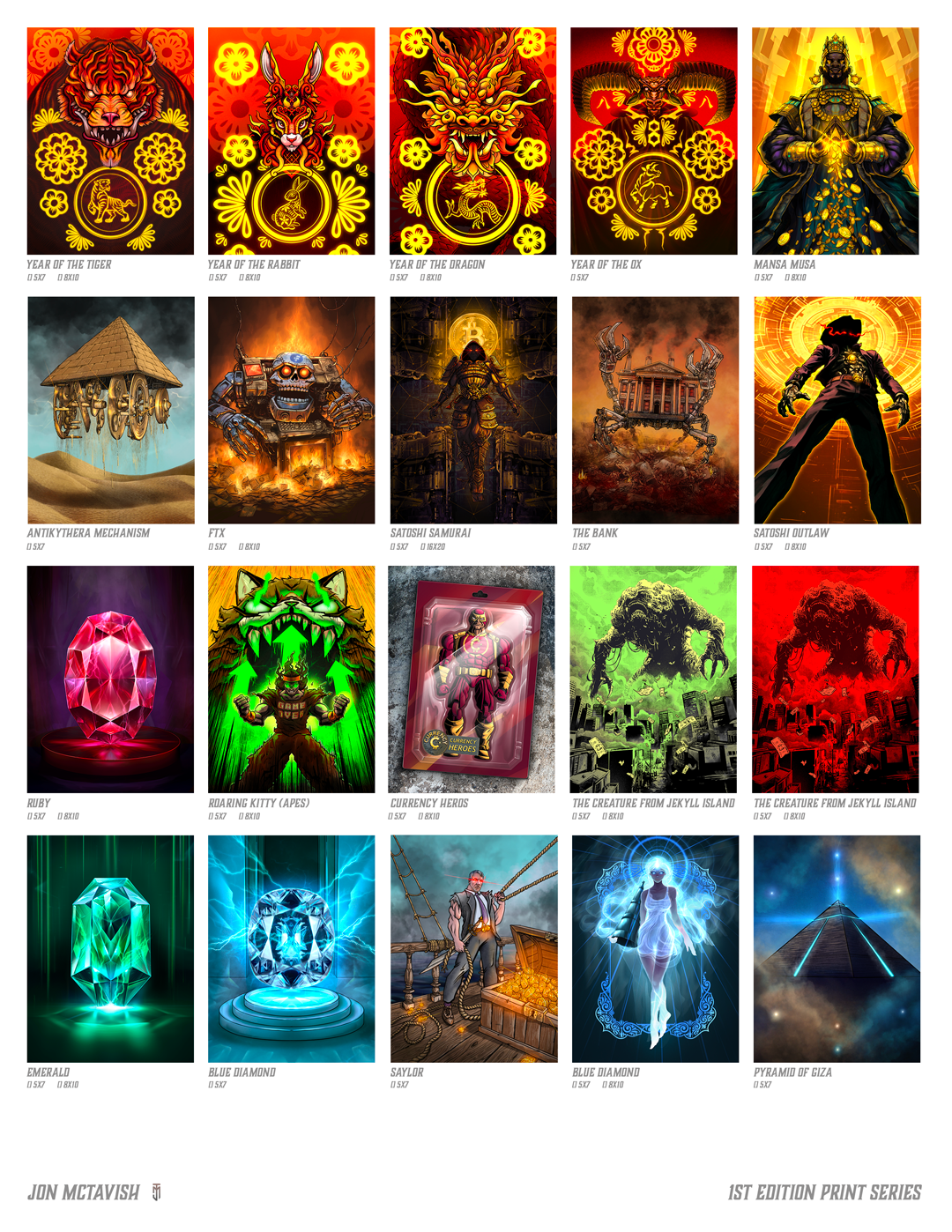 "Collectors Sheet" – 8.5x11 Open Edition Art Print